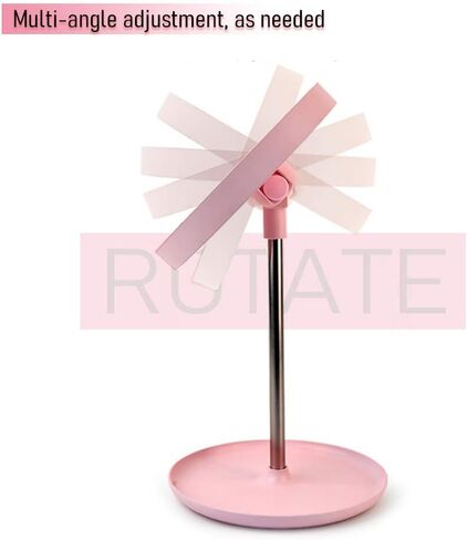 AFULILI LED Lighted Makeup Mirror with 3 Color Lighting Dimmable Touch Screen Ewelry Storage Desktop Lighting Mirror Bedroom Mirror 360° Adjustment (Flat, Pink) in Saudi Arabia