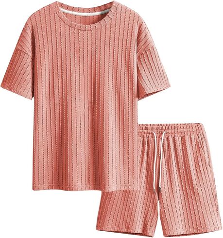 GORGLITTER Men's Casual Short Sets Outfits 2 Piece Tracksuits with Pockets in Saudi Arabia