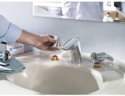 Moen T6820 Method Two-Handle Low Arc Bathroom Faucet Without Valve, Chrome in Saudi Arabia