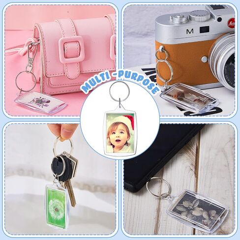 Henoyso 300 Pcs Graduation Photo Keychain Class of 2024 Graduation Keychain Gifts for Him Her Clear Photo Frame Picture Insert Keyring for Photos Acrylic Keychain Blanks Bulk, 2.2 x 1.6 Inch in Saudi Arabia
