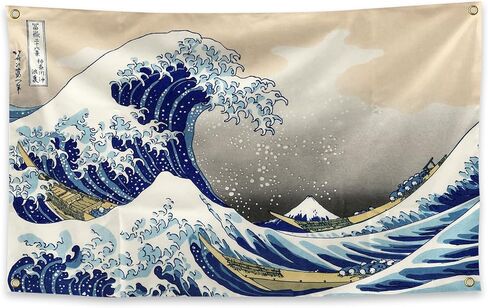 Brave And Fearless Ocean Spirit To Ride The Wind And Waves Big Wave Tapestries 3×5FT College dormitory Wall Decorations Or Picnic Mat Party Decorations in Saudi Arabia