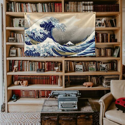 Brave And Fearless Ocean Spirit To Ride The Wind And Waves Big Wave Tapestries 3×5FT College dormitory Wall Decorations Or Picnic Mat Party Decorations in Saudi Arabia