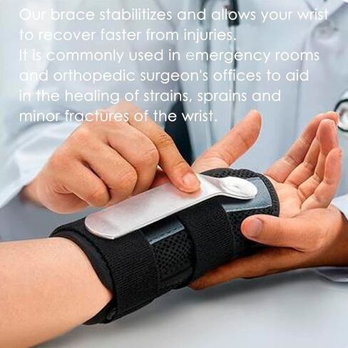HiRui Wrist Brace for Carpal Tunnel Arthritis, Wrist Support with Splints Compression Hand Support for Tendonitis Sprain, Fits Day&Night Sleep Support, Adjustable (Medium, Right Hand (Pack of 1)) in Saudi Arabia