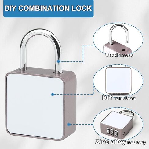 ملصقات DIY، قفل مركب مطلي، اصنع أقفال شخصية خاصة بك، مناسبة لحقائب السفر والحقائب وحقائب الظهر والخزائن in Kuwait
