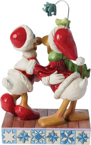 مجموعة Enesco Disney Traditions من تصميم جيم شور دونالد وديزي داك تمثال الهدال - راتنج حجري مطلي يدويًا مصنوع يدويًا لعيد الميلاد ديزني تمثال ديكور المنزل، 6.13 بوصة in Saudi Arabia