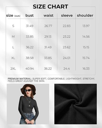 Womens Mock Turtleneck Shirts Long Sleeve Fall Winter Base Layer Tops Soft Thermal Undershirts in Saudi Arabia