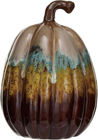 Creative Co-Op Stoneware Pumpkin Decor with Reactive Glaze, Multicolor in Saudi Arabia
