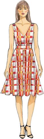 Vogue Patterns V9053 Misses' Dress Sewing Template, A5 (6-8-10-12-14) in Saudi Arabia