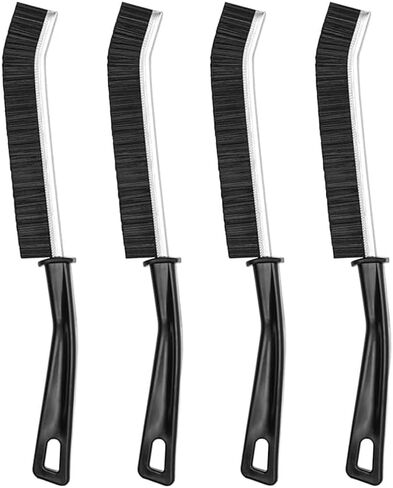 فرشاة تنظيف الفجوات ذات الشعيرات الصلبة، أداة فرشاة تنظيف الشقوق، فرشاة تنظيف فجوات الحمام المنزلية الصغيرة للمطابخ وأخدود النوافذ والبلاط (4 عبوات) in Kuwait