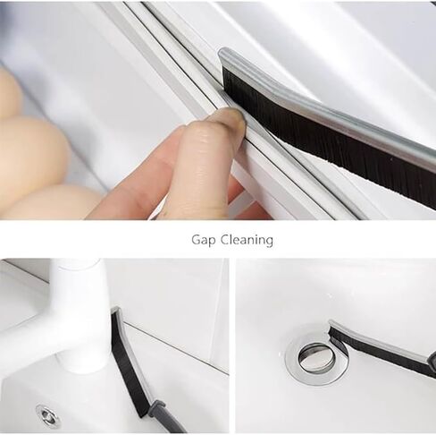 فرشاة تنظيف الفجوات ذات الشعيرات الصلبة، أداة فرشاة تنظيف الشقوق، فرشاة تنظيف فجوات الحمام المنزلية الصغيرة للمطابخ وأخدود النوافذ والبلاط (4 عبوات) in Kuwait