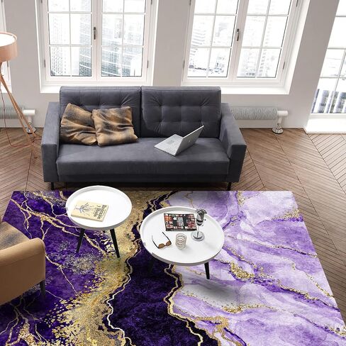 Area Rug, Black Gold Purple Marble Area Rug, Living Room Rugs, Area Rugs for Bedroom Decor&Living Room Decor, Carpet 3x5ft Bedroom Rug, Rugs for Living Room in Saudi Arabia
