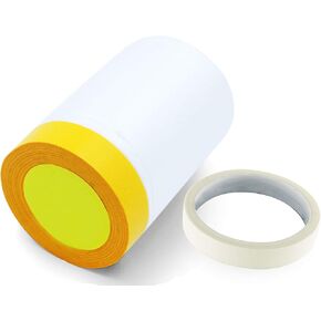 Masking Film 4.9 Feet Width Paint Plastic Sheeting with 1 Role Multi-Surface Painters Tape