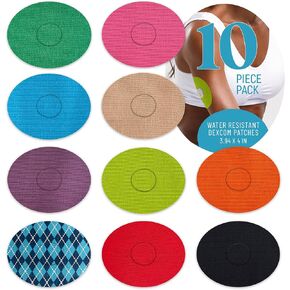 Dexcom G7 Adhesive Patch Design with Inside Cutout - Adhesive Patches, Water Resistant & Easy to Apply x 10 Pack - Mix (Dexcom G7)