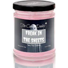 Freak in The Sheets- Sweet Treat Scented - Funny Halloween 6 Oz Jar Candle - 40 Hour Burn Time