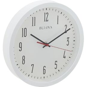 Bulova Cubicle Wall Clock, 10.25", White
