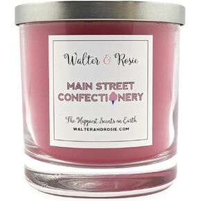 Walter & Rosie Candle Co. - حلويات الشارع الرئيسي شمعة معطرة 11 أونصة مستوحاة من روائح ديزني - رائحة مثل منتجعات ديزني - أسعد الروائح على وجه الأرض - مزيج الصويا - تحترق لمدة تصل إلى 40 ساعة.
