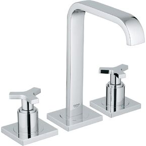 Grohe 2014800A Allure 8 in. Widespread 2-Handle Bathroom Faucet with Cross Handles - 1.2 GPM, Starlight Chrome