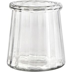 47th & Main Ridged Glass Flower Vase for Home Décor, Tall, Clear