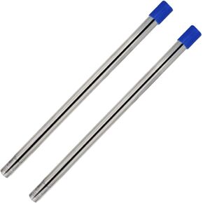 ITTAHO Additional 16 inch Screw-On Extension Poles,2 Pieces for Extendable Window Squeegee-Blue