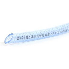 ID 1/2" (12mm) 3.3Ft 1 Meter High Pressure Braided PVC Tubing Clear Hose Braid Reinforced Pipe