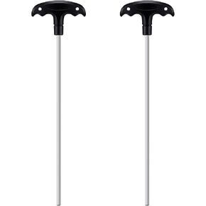 Honoson 2 Pieces T Handle Hex Key for Safety Iron Hex Key for Swimming Pool Cover Deck, 13 Inches, Black