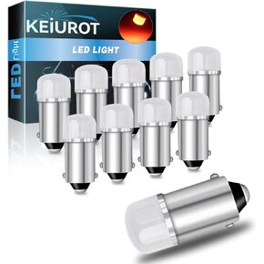Keiurot GE 44 47 755 756 1893 1895 1847 Bulb BA9S DC/AC 6.3V 6V Bayonet Led Bulb for Pinball Led Bulbs Pinball Machine Light Bulb Lamp, Pack of 10 (Warm White)