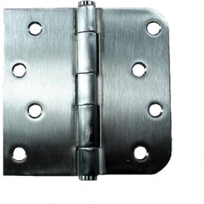 316 Marine Grade Stainless Steel Hinge - 4 Inch with 5/8 Inch Square Radius - NRP - Highly Rust Resistant - 3 Pack