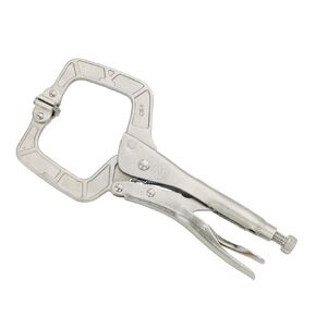 MichaelPro Locking C Clamp with Swivel Tips, 11 inch Wide Mouth Vise Grips C-Clamp Welding Pliers, Swivel Pad for Secure Grip, Screw Adjustable Pressure Mechanism with Trigger Release