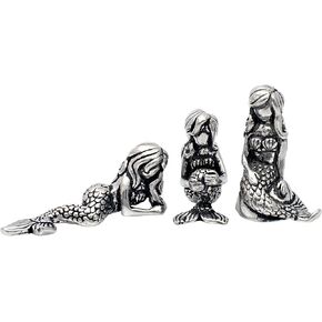 Basic Spirit Yoga Mermaid Figurine Set (Pewter)-Mini 3 pc. Set