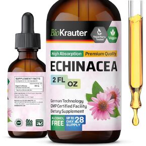 Echinacea Tincture - Natural Immune Support - Echinacea Supplement - Vegan, Alcohol & Sugar Free Drops - 2 Fl.Oz.