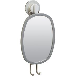 Zenna Home Adhesive or Suction Mount Fogless Shower Mirror, Rustproof Pivot Shaving Mirror, No Tools, No Drilling, Easy Wall Mount Bath Mirror, Anti-Fog, Power Grip Pro, Stainless Steel