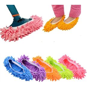 Mop Slippers Shoes Cover, 10 Pieces Duster Floor Mop Slippers Shoes Cover Multi Function Washable Microfiber Foot Socks Floor Cleaning Shoes Cover for House Kitchen Office