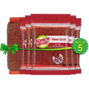 Scotch-Brite Stainless Steel Steel Loops Power Scrub- Pack of 5