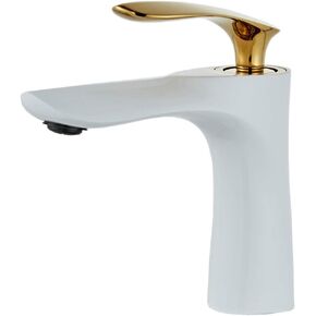 Leekayer Chrome Finish Bathroom Faucet with Pop Up Drain(with Overflow) Single Handle Bathroom Sink Faucet One Hole Deck Mount Vanity Mixer Tap Lavatory