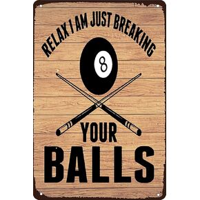 Billiards Fans Metal Signs Home Decor Billiards Side Pocket Tin Poster Plaque For Club Garage Office Wall Decoration 8x12 Inches