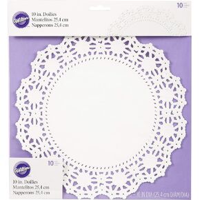 مفارش ويلتون 10 قطع مقاومة للدهون، 25.4 سم، أبيض in Kuwait