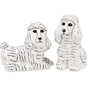 Pavilion-Rescue Me Now White Poodle Salt and Pepper Shaker Set