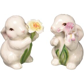 Appletree Designs Cosmos 10588 Salt & Pepper Shaker, 1 3/8" X 2 7/8&Quoth, White