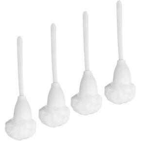 Abaodam Toilet Brush Cleaners White Soft Toilet Bowl Brush Mop Toilet Scrubber with Long Handle for Bathroom Accessories Toilet Scrubber Cleaning Brush | Easily Clean Toilet Or Shower | 4pcs