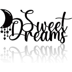 Graduation Gifts Wall Decor for Bedroom Wall Decor 16x7.6 Inch Black Sweet Dreams Wall Decor Above Bed Wall Decor for Bedroom Farmhouse Bedroom Decor for Men Christmas Gifts for Men Bedroom Christmas Decor