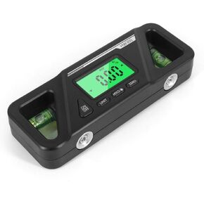 2 in 1 Digital Magnetic Level Tool Digital Level and Protractor Angle Finder Bright LED Display (black)