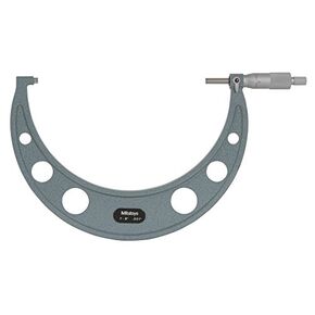 Mitutoyo 103-184 Outside Micrometer, Baked-enamel Finish, Ratchet Stop, 7-8" Range, 0.001" Graduation, +/-0.0002" Accuracy