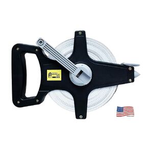 The Perfect Measuring Tape Company - The Army Combat Fitness Test's Official Surveyor's Tape Measure - Locking and Rewinding - American Made - 100' (feet) / 30m (meter) Model PMT3