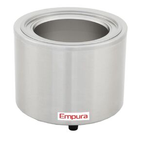 11-Quart Round Countertop Soup Kettle Food Warmer | Portable Steam Table Bain Marie for Concession Stand Buffet Restaurant Hotel Caterer | Stainless Steel, 120V, 800W (Includes: Adapter Ring)