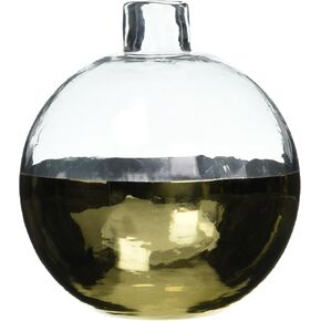 Mud Pie Small Glass and Gold Vase