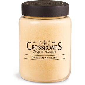 Crossroads Sweet Pear Crisp Scented 2-Wick Candle, 26 Ounce