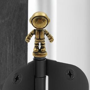 Brass Astronaut Hinge Heads Decorative Topper - Magnetic Hinge Head Toppers Spaceman - Vintage Door Hinge Head Home Decoration