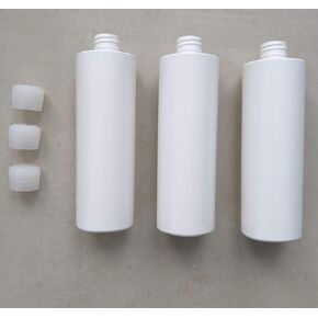 3 White 16oz Shampoo Squeeze Bottles