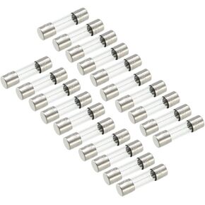 uxcell Slow Blow Glass Cartridge Fuse Tube Time Delay Fuse 5mm x 20mm 250V 6.3A 20Pcs