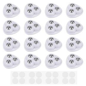 uxcell 4pcs Self Adhesive Mini Caster Wheels Universal Wheel 360° Rotation Sticky Swivel Pulley for Kitchen Appliances Storage Boxes Coffee Makers, White
